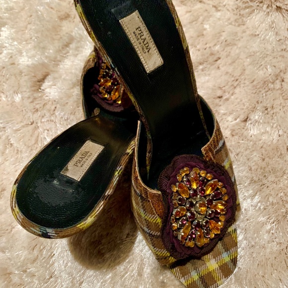 Prada Shoes - Prada jeweled heels